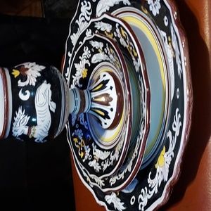 Antique China set 6 pieces  plus the big platter